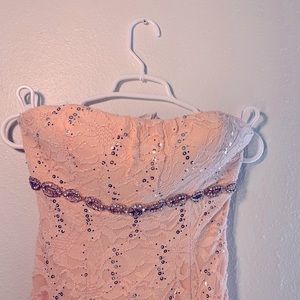 Brad: My Michelle Strapless Formal
NWT Size: 7 Color: Blush